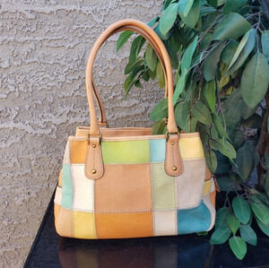 FOSSIL MULTI-COLOR STITCHED‎ PATCHWORK TRIPLE
